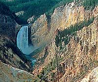 Yellowstone Falls Waterfall Note Card